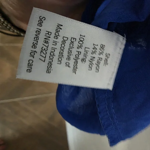 Nine West Blue Babydoll Top - Picture 6 of 9